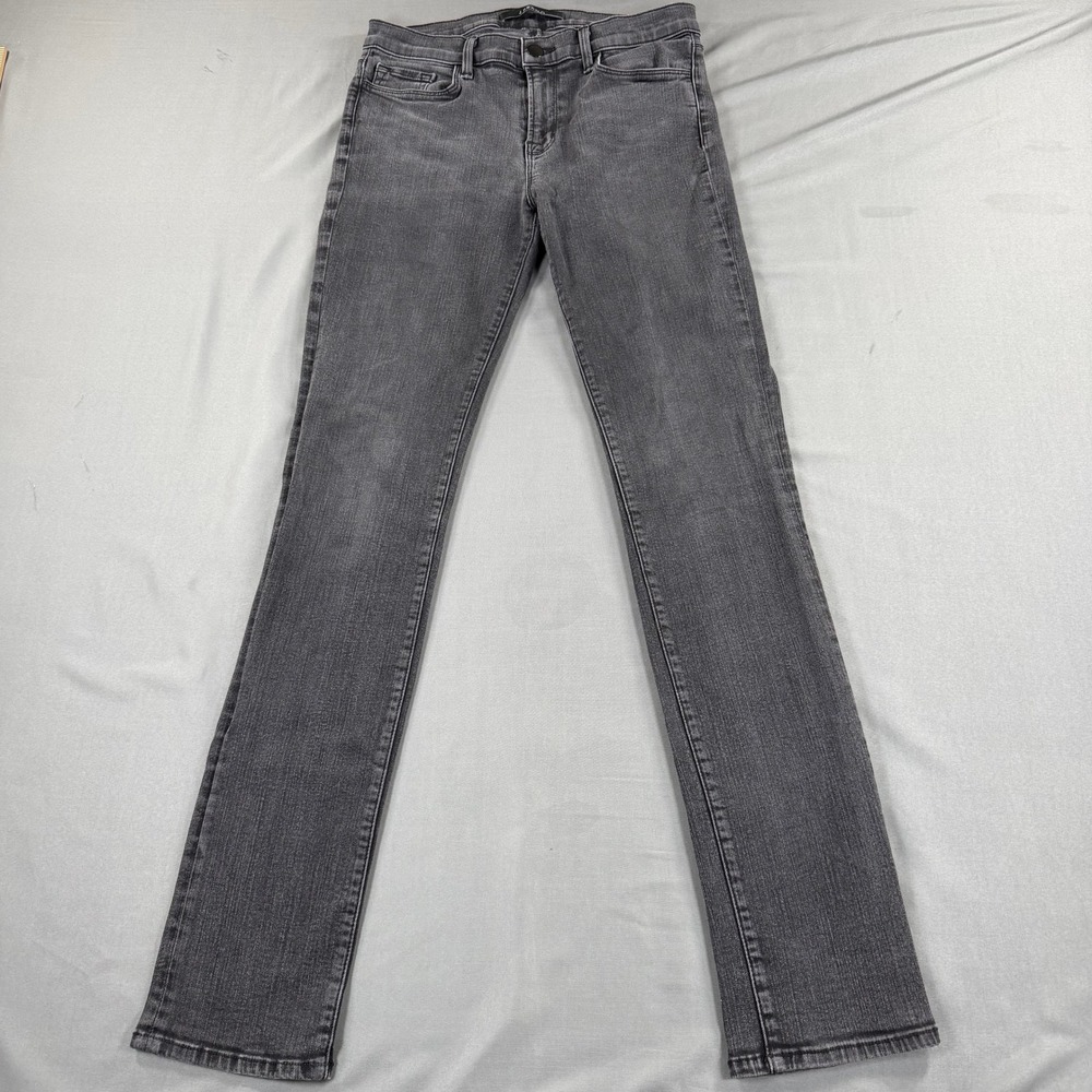 J Brand 811 Mid Rise Skinny Jeans Women's 29 Gray Graphite Stretch Made USA
